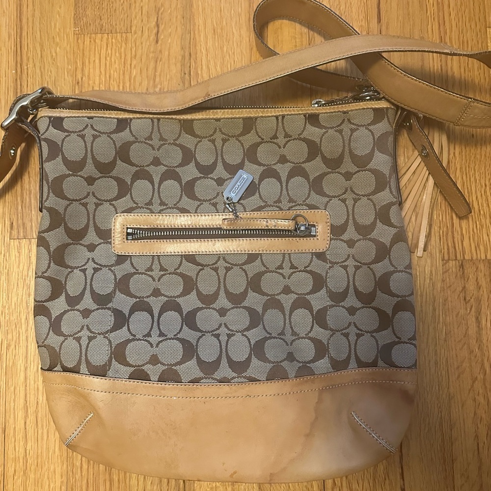 COACH 9349 Signature Crossbody Bag Brown Women - Picture 12 of 16